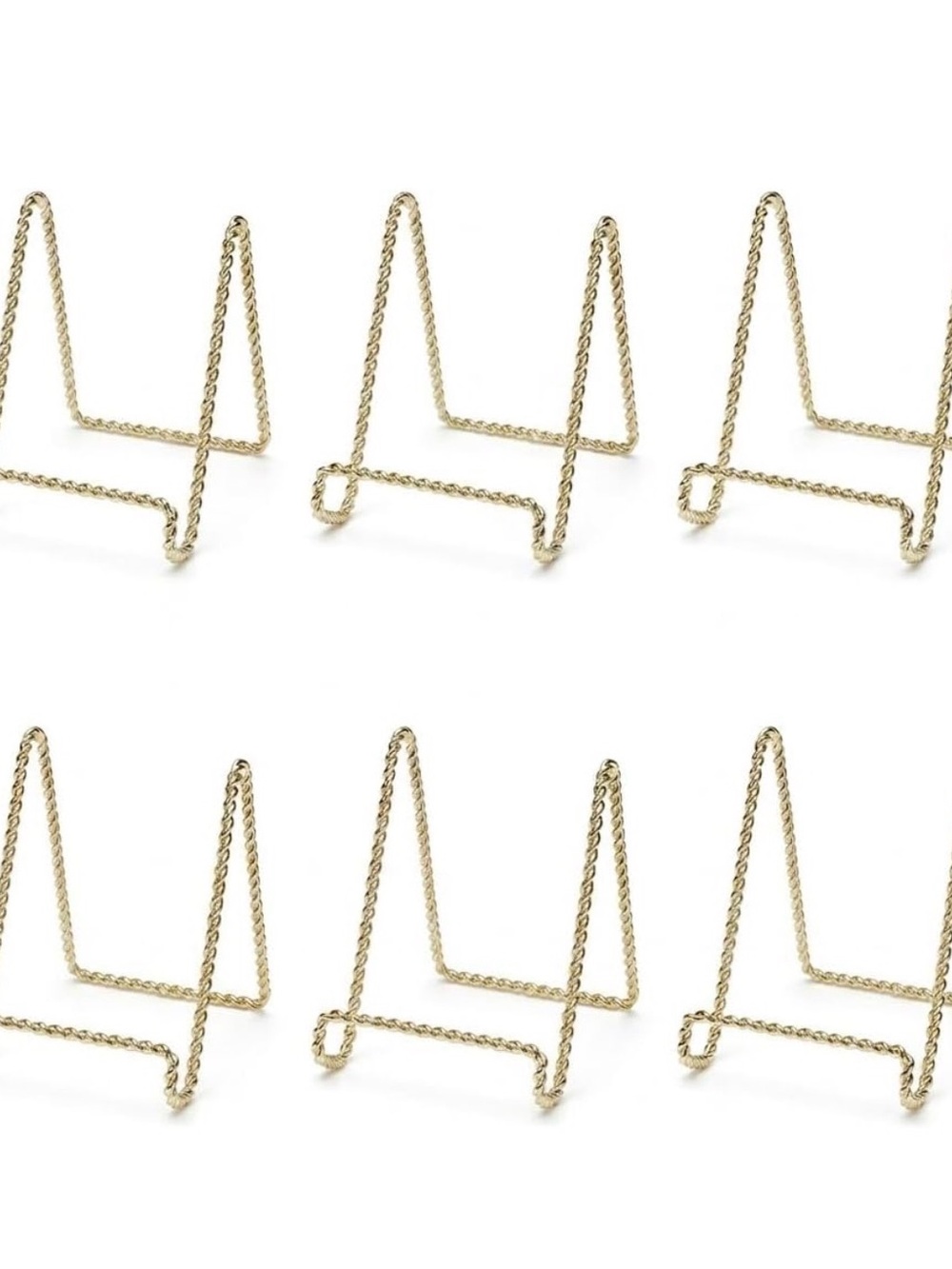 Gold Twisted Wire Display Easels - Set of 12